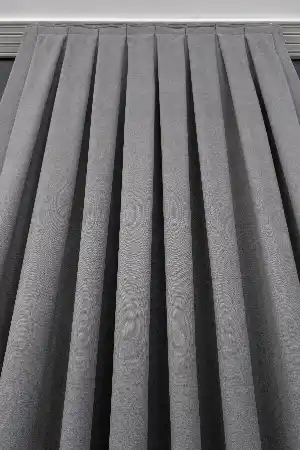 Gri Düz Fon Perde ( 150cm Dökümlü Fon )-