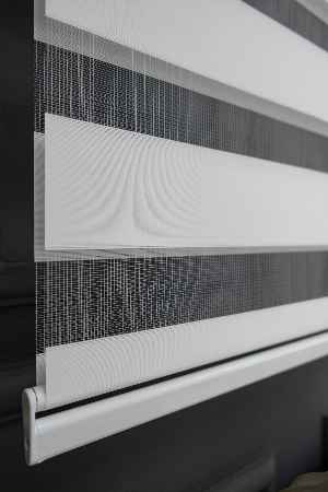 Mutfak Zebra - Ekru Renk Düz Zebra, Mekanize Perde