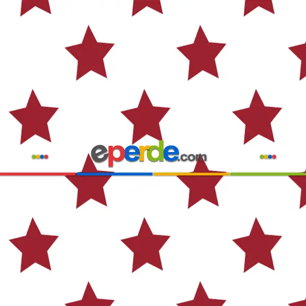 Bebek Odası Fon - Yıldız Desenli Fon Perde Evm408-3 Kumaşı Kalındır Duck Bezi Değildir- Beyaz