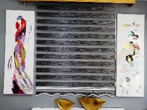 Oturma Odası - Bambu Zebra 2021 Sezonu Siyah-gri Kırçıllı A Kalite Bambu Zebra Perde- Siyah