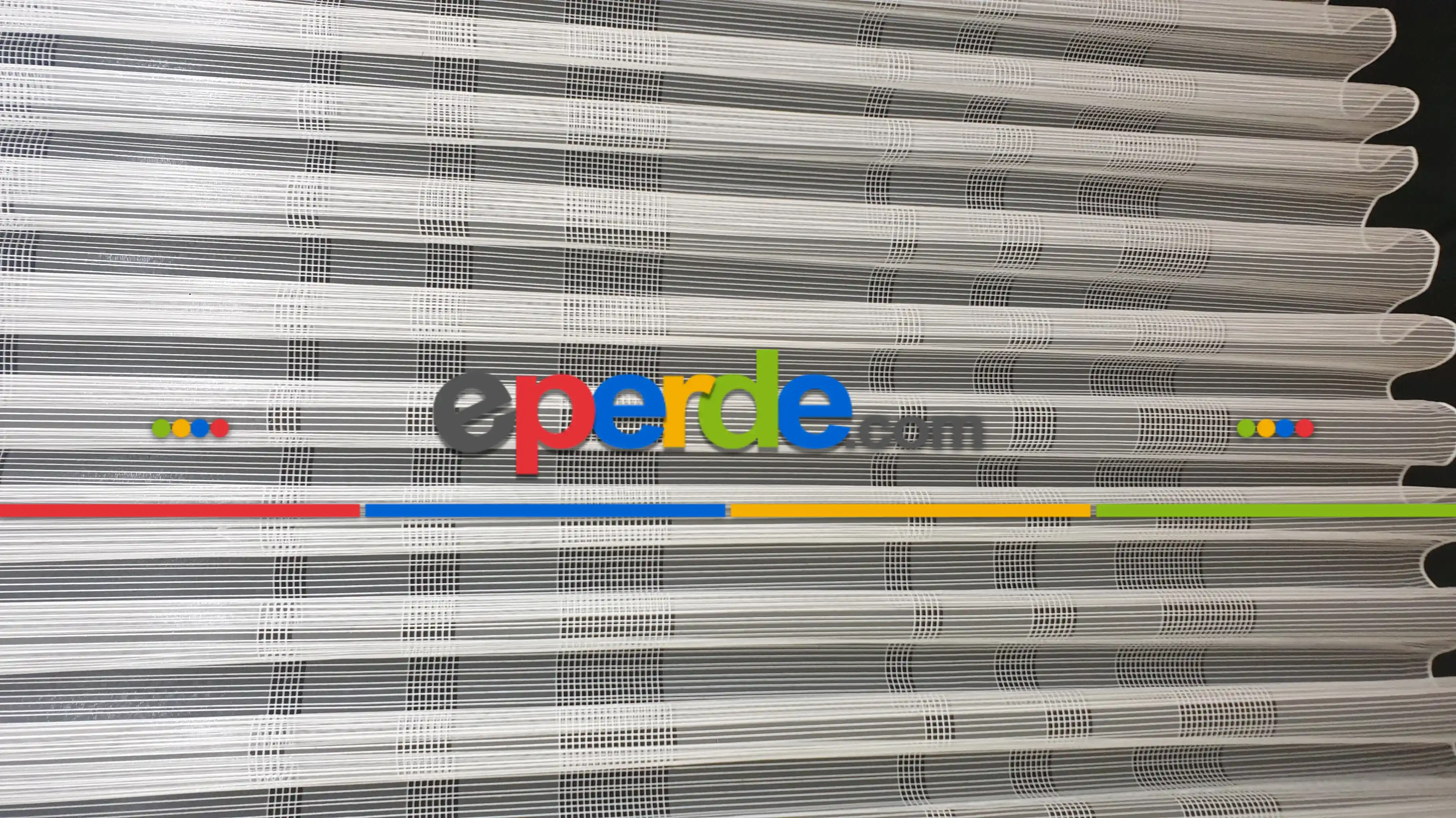 Yatay Çizgili Tül Ekose Tül Çizgi Tasarım Yeni Model Sade- Ekru - Kurşunlu Tül