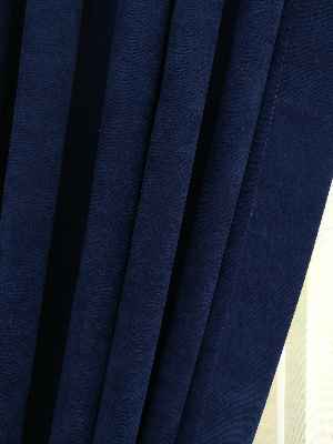 Lacivert Düz Fon Perde Kumaşı Dökümlü- Lacivert