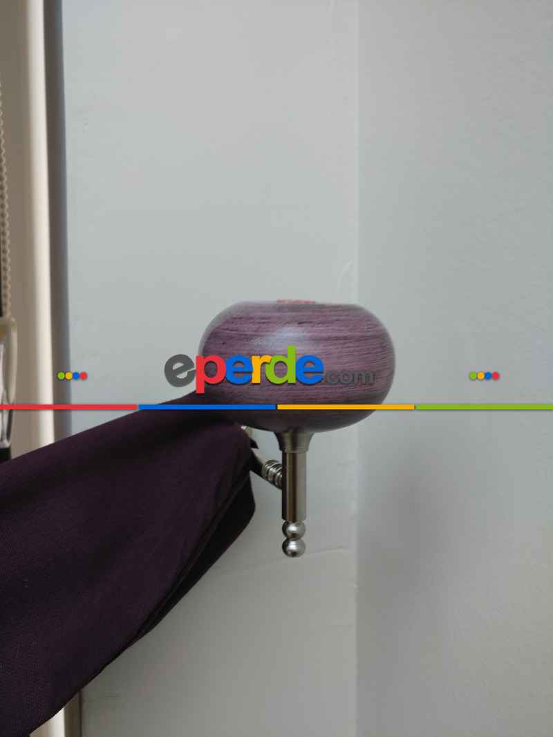 Düz Renk Dökümlü Fon Perde (180)- Mürdüm