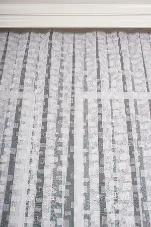Karo Desen Örme Düz Tül Perde Pa 7050