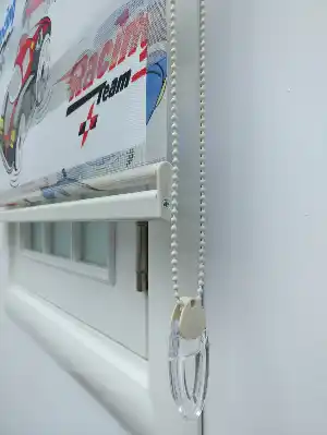 Racing Arabalı Desen Zebra Perde Kırmızı-mavi-siyah- Siyah-Mavi-Kırmızı