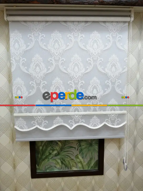 Çifli Sistem Tül Ve Stor Perde Bdz ( 827 )- Beyaz