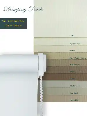 Yatak Odası Stor Perde - Düz Stor Perde Krem - Kahve - Bej - Vizon Toprak Tonları- Krem-bej-krem Açık-açık Yeşil-vizon Rengi-ekru-kahve-sütlü Kahve-kum Beji