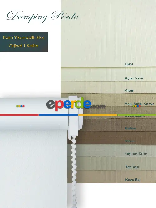 Düz Stor Perde Krem - Kahve - Bej - Vizon Toprak Tonları- Krem-bej-krem Açık-açık Yeşil-vizon Rengi-ekru-kahve-sütlü Kahve-kum Beji