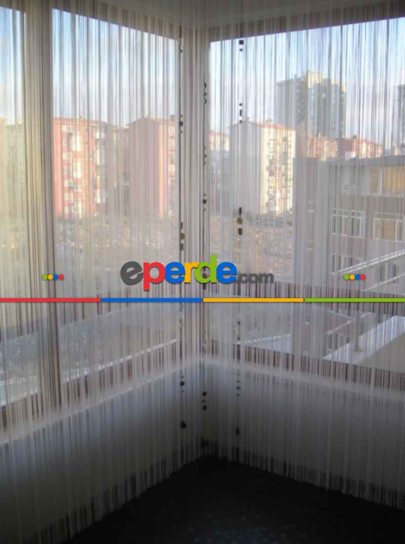 İndirim..ince Zincir Serisi İp Perde (beyaz, Krem, Gri, Kırmızı, Bordo, Siyah, Mavi, Pembe, Sarı)- Beyaz