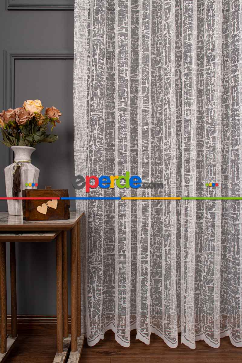 Mutfak Şantuk Desen Örme Tül Perde 1159