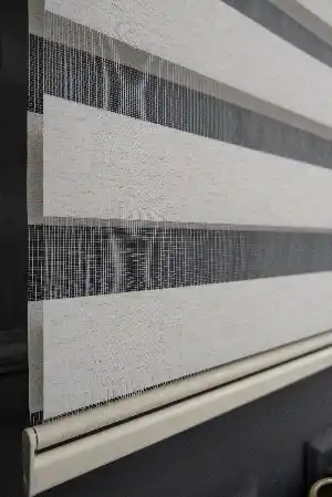 Krem-bej Yüksek Kaliteli Keten Zebra