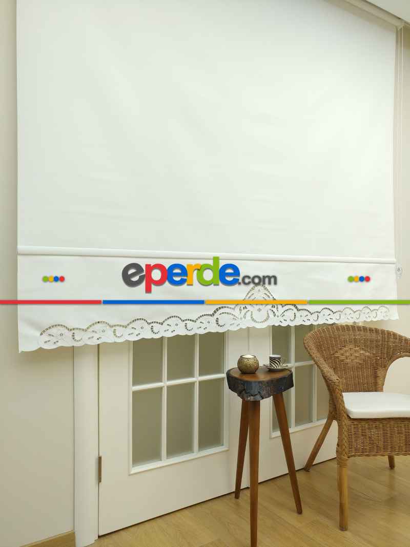 Yatak Odası - Nakış İşlemeli Stor Perde 33 Farklı Renk Seçeneği- Gri-füme-antrasit-beyaz-krem-ekru-çok Renkli