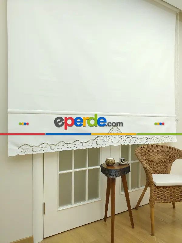 Yatak Odası - Nakış İşlemeli Stor Perde 33 Farklı Renk Seçeneği- Gri-füme-antrasit-beyaz-krem-ekru-çok Renkli