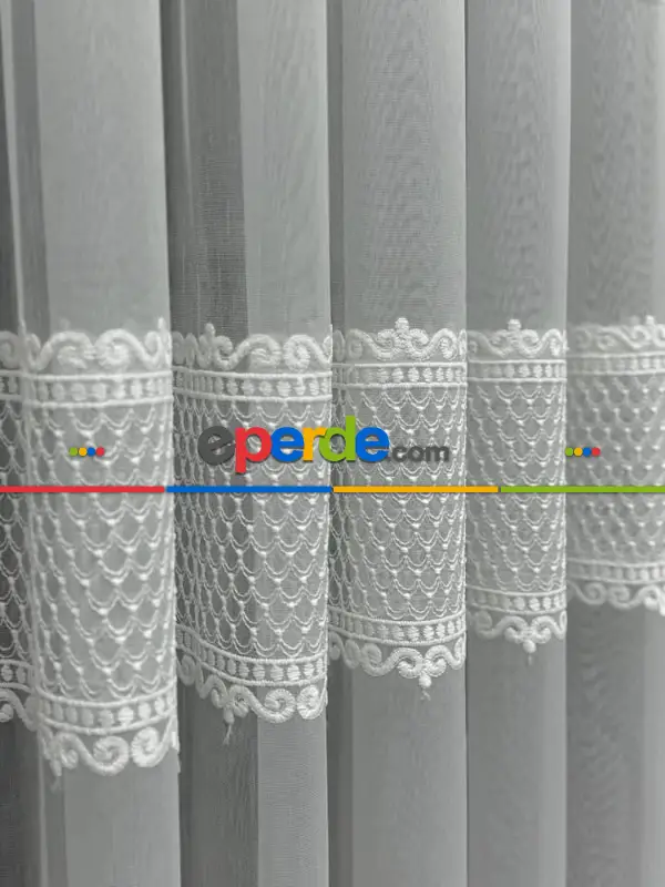 İşlemeli, Nakışlı, Tül Perde