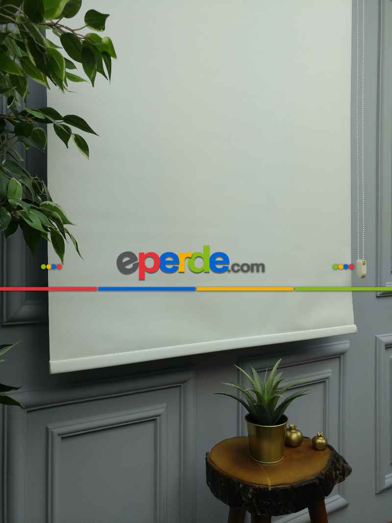 Mutfak Stor - 2021 Sezonu - Saten Blackout Stor - Karartma Stor - Işık Geçirmez Stor- Ekru