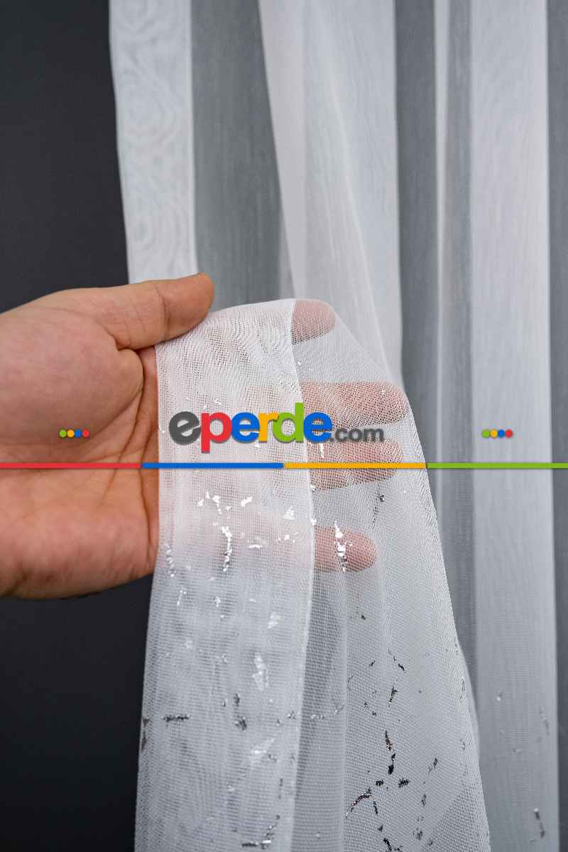 Varak Sim Gümüş Mermer Desen Model Tasarım Tül