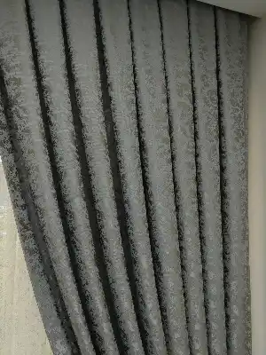 Açık Gri Duz Jakar Fon Perde (180)- Gri Açık