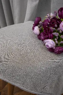 Natural Keten Tül Perde Gri - Kurşunlu Tül