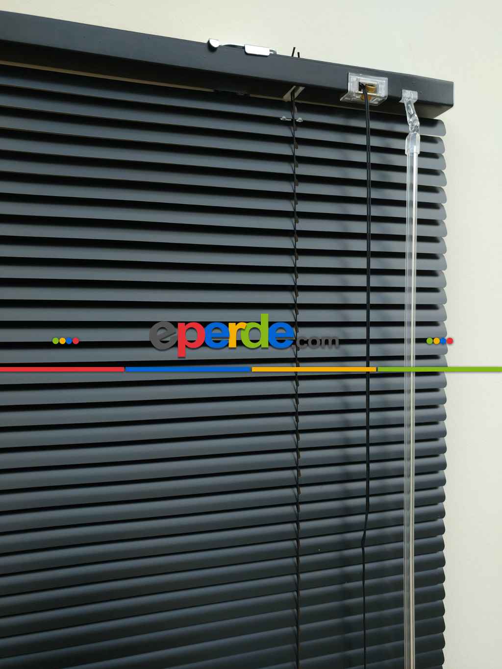 Siyah - Alüminyum Jaluzi Perde - 16mm Kalınlığında- Siyah