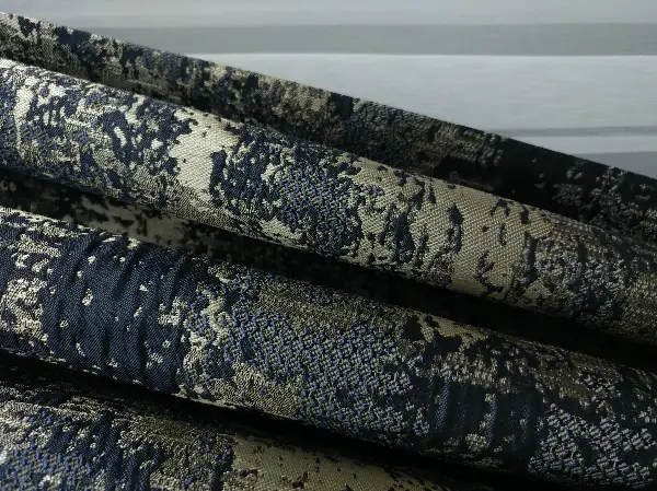 Patine Desenli Lacivert Jakar Fon Perde (180)- Lacivert