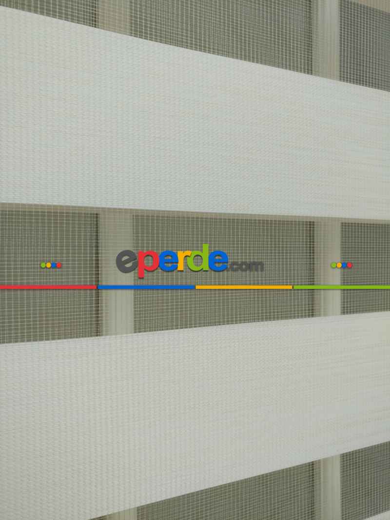 Zebra Perde -bambu Düz Zebra Perde- Krem