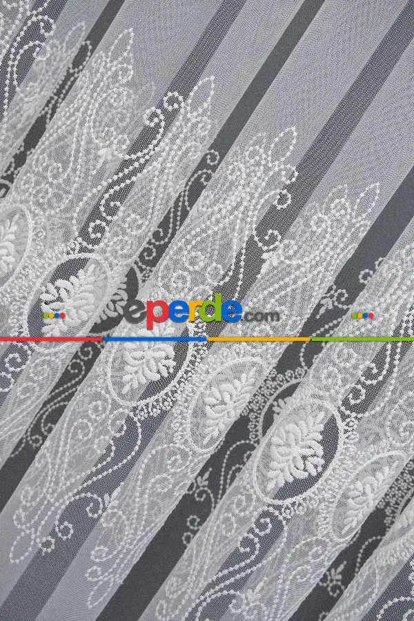 Brillant Tül Salon Damask Desen Tarz Moda Yeni Nakış İşlemeli Tül