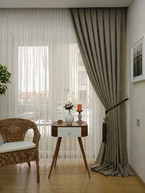 Blackout Fon Perde Hasır Dokulu - Işık Geçirmez ( Sitede Benzeri Yoktur. )- Kahverengi