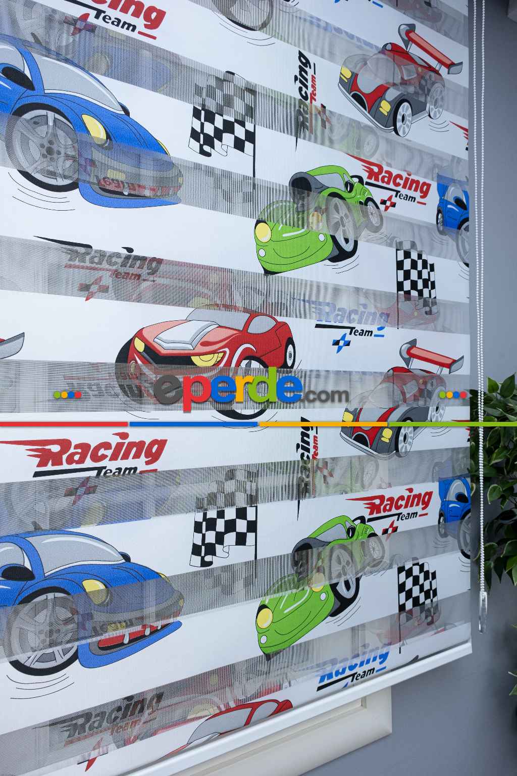 Zebra Perde Dijital Baskılı Arabalı Zebra Perde 1.kalite Baskı 1.sınıf İşçilik A Kalite Kumaş- Çok Renkli 3