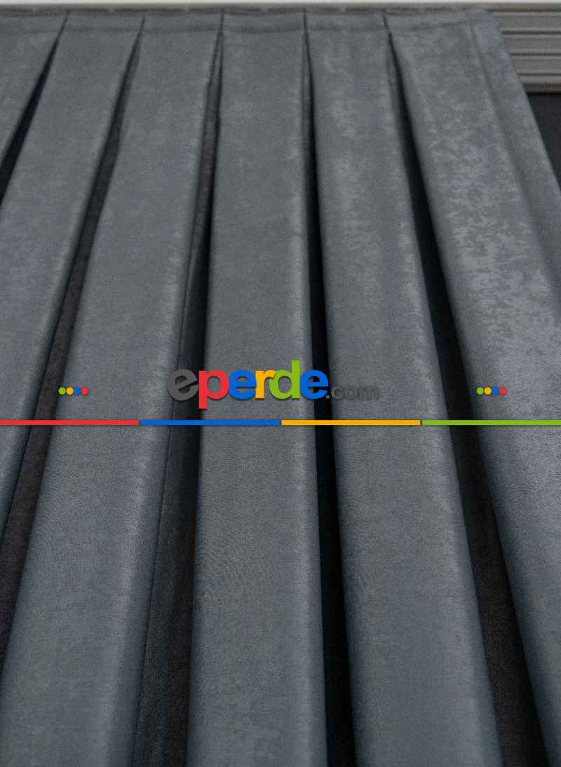 Düz Soft Gri Yumuşak Dökümlü Fon Perde-gri-füme-antrasit