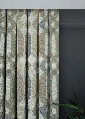 Dökümlü Kumaştan Geniş En Sütlü Kahve Modern Desenli Fon Perde 1. Kalite