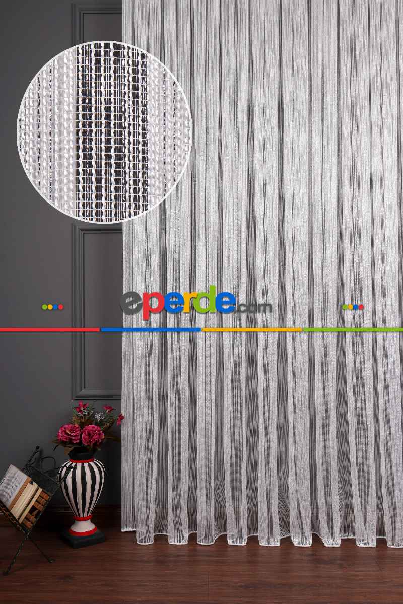 Gümüş Simli Çelik Armür Tül Perde Akdz 970