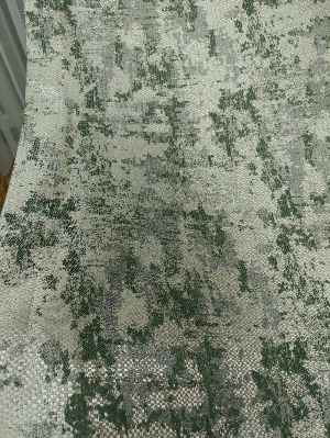 Bej Koyu Yeşil Desenli Jakar Fon Perde (180)- Yeşil Koyu Yeşil