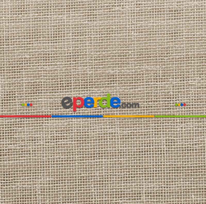 Pilesiz Bej Natural Keten Tül Düz Dikiş 200cm X 270cm 