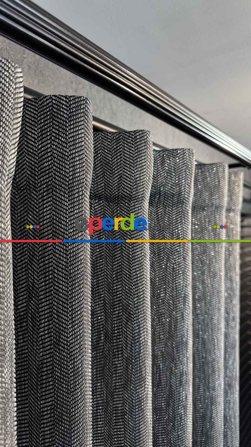 Premium Simli Jakar Dokuma Fon Perde