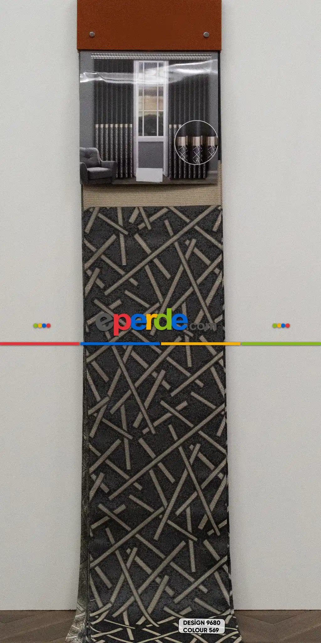 Salon - Desenli Jakarlı 1.sınıf Fon Perde