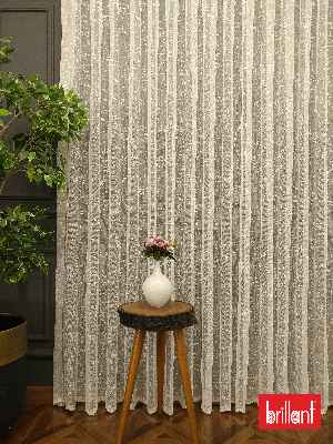 Brillant Kdk Örme Dantel Tül Perde- Ekru