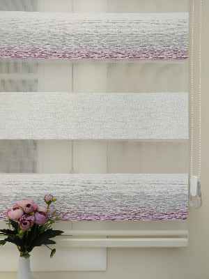 Renk Geçişli Degrade Detaylı Zebra Perde 2021 Elit- Gri Açık-fuşya-ekru