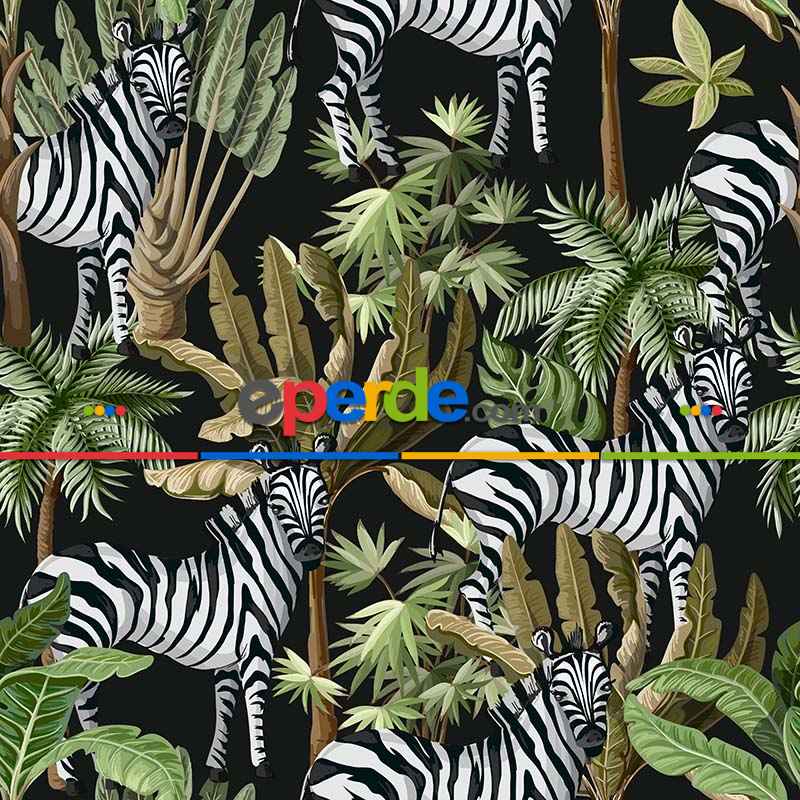 Zebra Desenli Fon Perde Evm740 Kumaşı Kalındır Duck Bezi Değildir- Siyah-Yeşil-Kahverengi-Beyaz-Krem