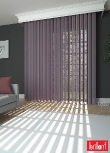 Brillant Akıllı Tül Perde Lila Renkli Tül Dikey Zebra Perde Düz 1. Kalite