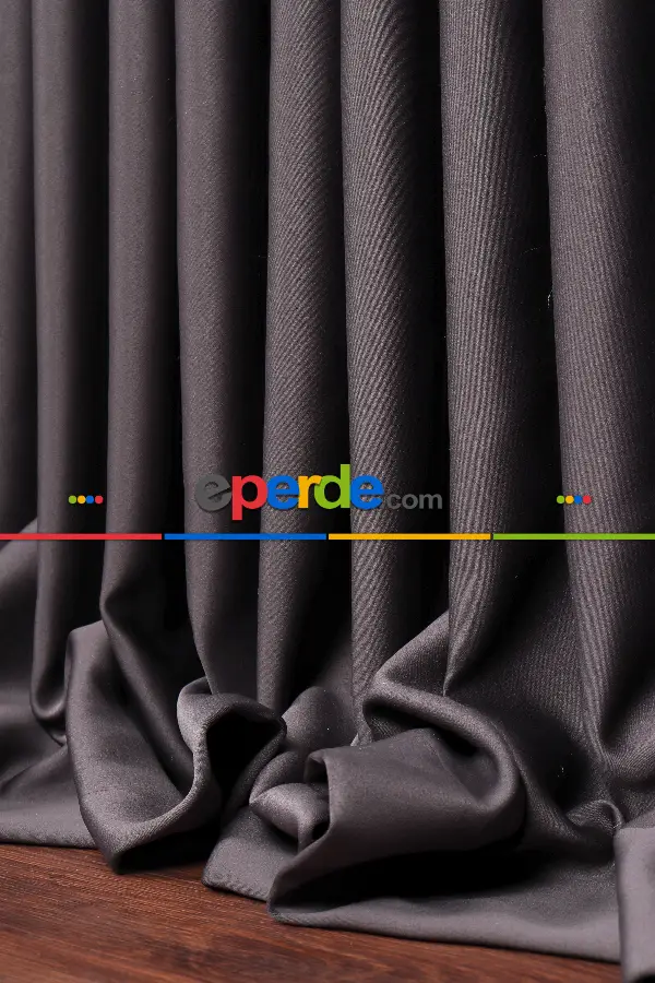 Yatak Odası Fon Perde - Füme- Antresit Blackaut Fon Perde 0 Işık Geçirmez