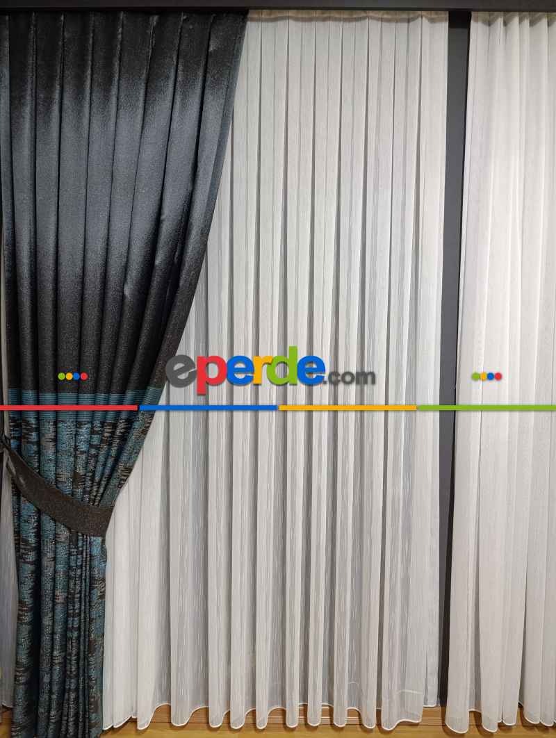 Lüx Bambu Vakko Şantuk Gramajlı Eteği Kurşunlu Ekru Tül