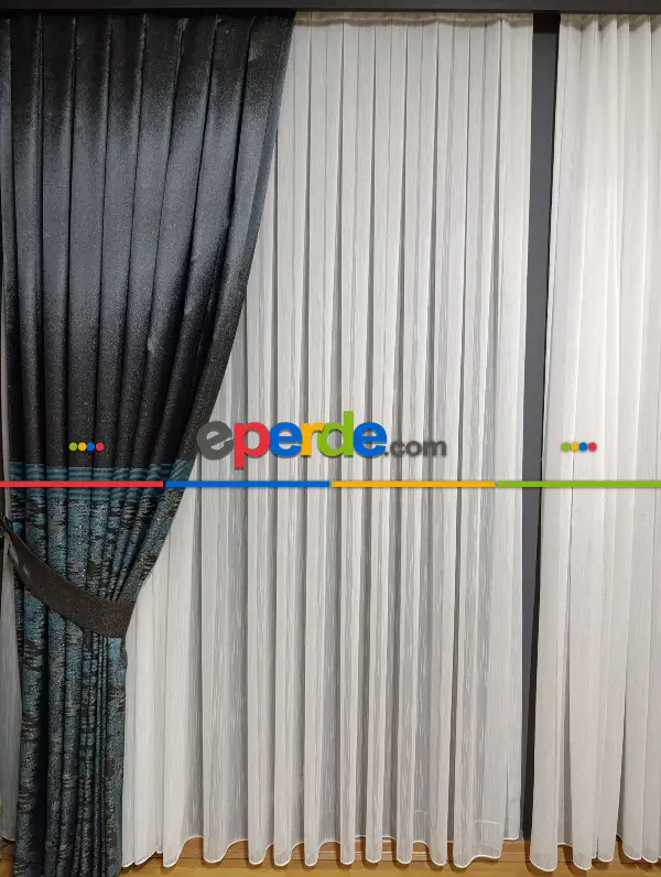 Poli Lüx Bambu Vakko Şantuk Gramajlı Eteği Kurşunlu Ekru Tül