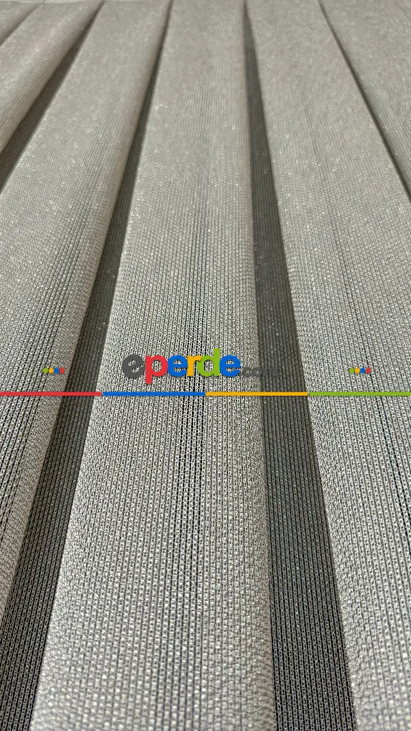 Salon - Gold Altın Keten Gümüş Simli Tül Perde - Ağır Gramajlı Premium