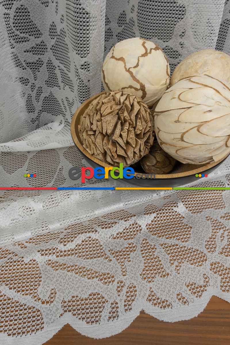 Eteği Spor Desenli Örme Tül - Ekru Açık Krem Renk - Yüksek Kalite