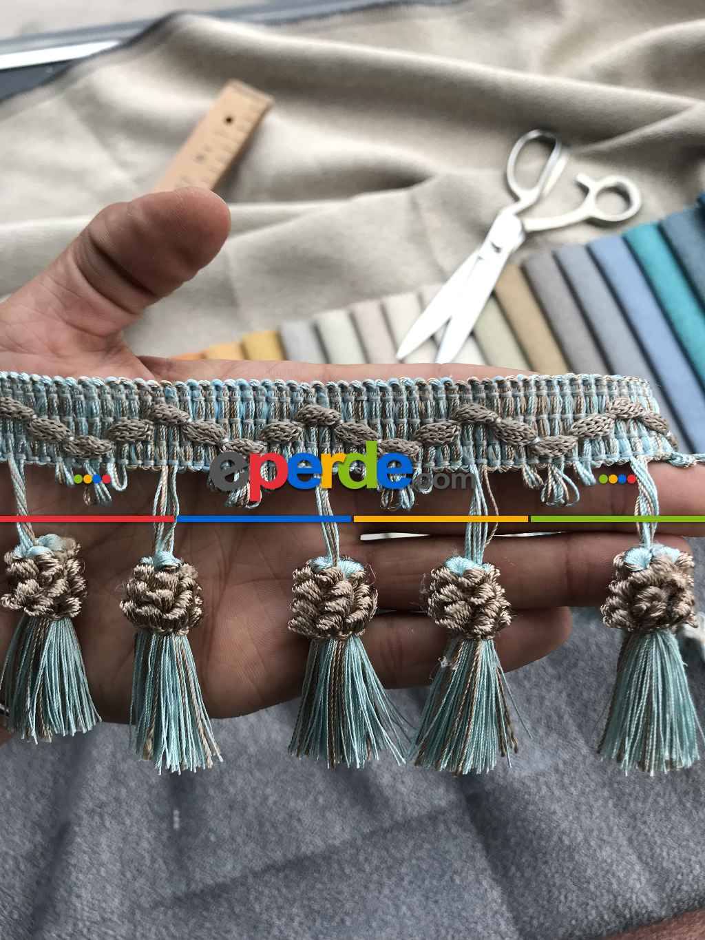 Trend Saçak Serisi Dt - 410- Vizon Rengi-turkuaz Yeşili Ara Renk-su Yeşili