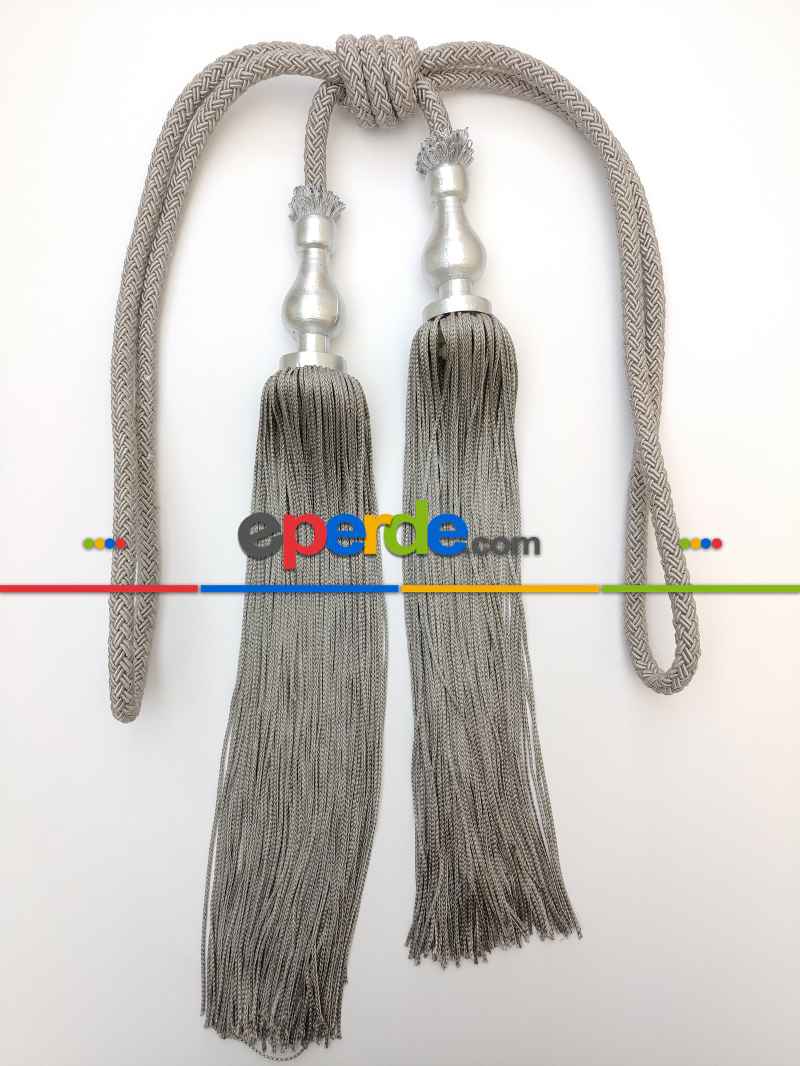 Gri Braçol Perde Bağı- Gri-füme-antrasit