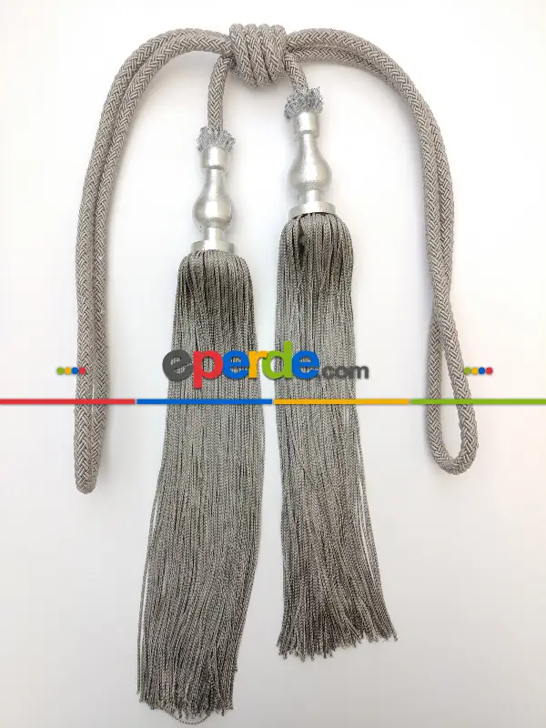 Gri Braçol Perde Bağı- Gri-füme-antrasit