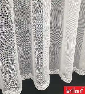 Brillant Grek Etek Uçlu Tül Sade Modern Tasarım Tül