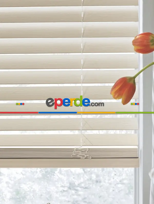 Oda Perde Metal Jaluzi Perde, Polywood, Ahşap Görünümlü, Alev Almaz, Antrasit, Siyah Ve Ahşap Tonlarında