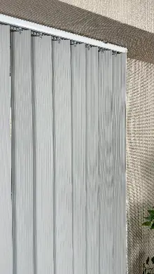 Gri Çizgili Pvc Dikey Perde, Dikey Stor Perde